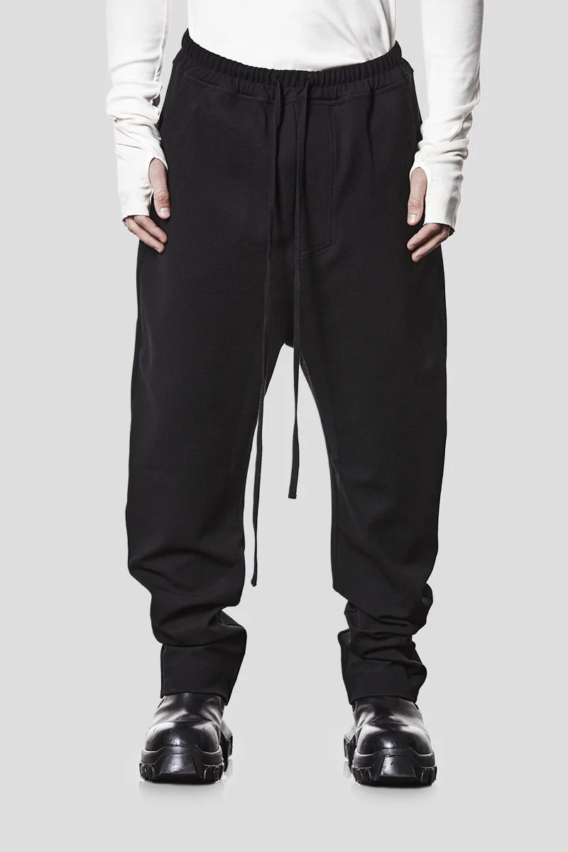 THOM KROM Ανδρικό Μαύρο Men's Woven Low Crotch Trousers