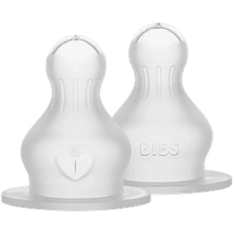 BIBS Silicone Bottle Nipple θηλή μπιμπερό Fast Flow 2 τμχ