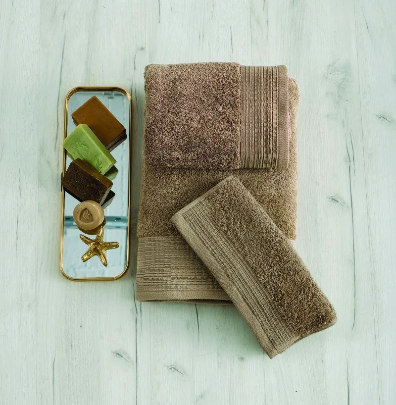 Πετσέτα Προσώπου Sb Home Calvin Moka 50x90