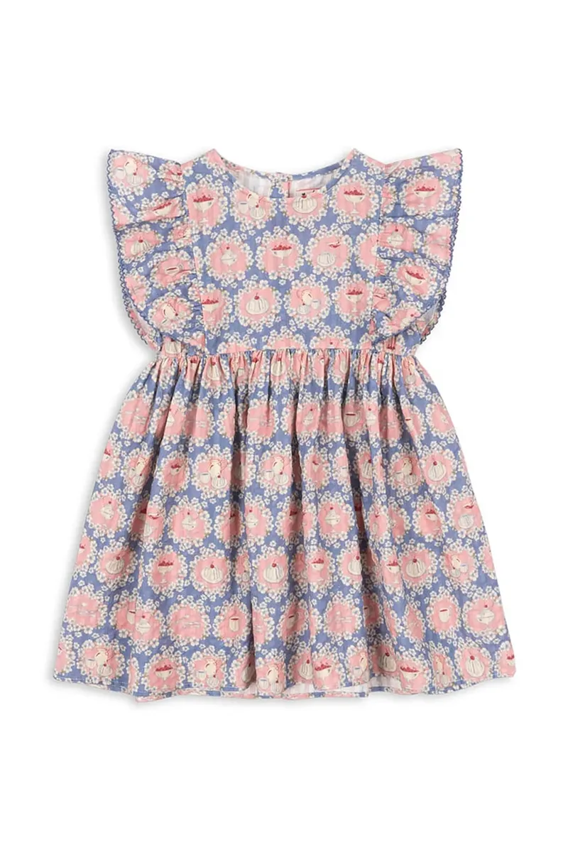 Παιδικό βαμβακερό φόρεμα Konges Sløjd KIM FRILL DRESS GOTS