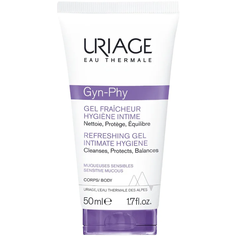 Uriage Gyn-Phy Refreshing Intimate Hygiene Gel Ήπιο Καθαριστικό Τζέλ για Αναζωογόνηση & Φρεσκάδα της Ευαίσθητης Περιοχής 50ml