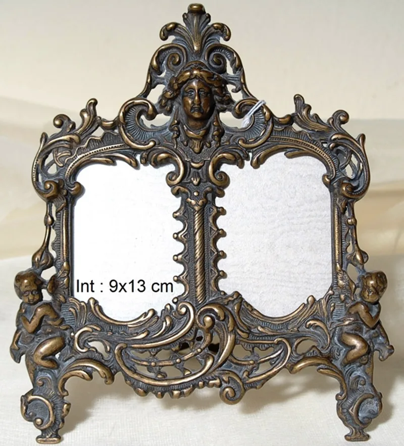 Κορνίζα 2 Θέσεων Μπρούτζινη Royal Art 9x13εκ. STL04BR (Χρώμα: Καφέ, Υλικό: Μπρούτζινο) - Royal Art Collection - STL04BR