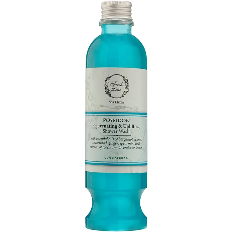 Fresh Line Spa Elixirs Poseidon Rejuvenating & Uplifting Shower Wash Αφρόλουτρο Σώματος με Αιθέρια Έλαια από Περγαμόντο, Ξύλο Κέδρου & Πιπερόριζα για Αναζωογόνηση & Τόνωση 250ml