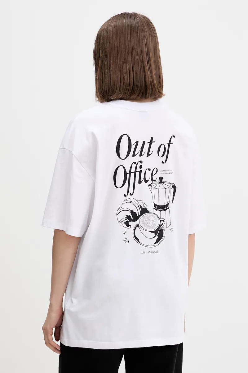 HUGO Blue HUGO μπλε t-shirt Γυναικεία βαμβακερή Oversized_Tee_B