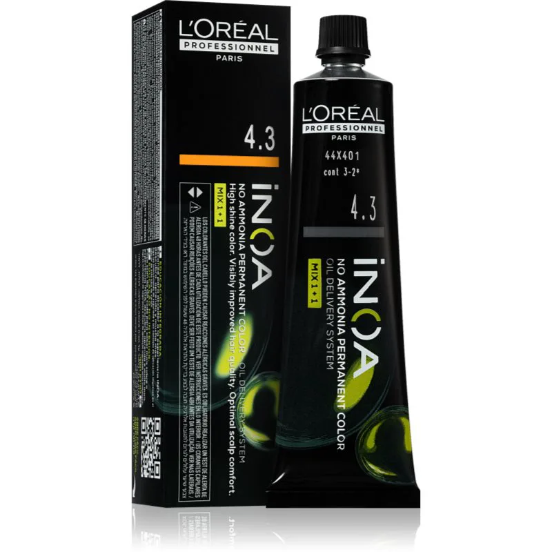 L’Oréal Professionnel Inoa μόνιμη βαφή μαλλιών χωρίς αμμωνία απόχρωση 4.3 60 ml