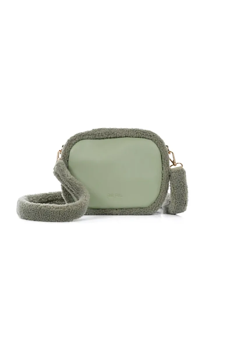 Folli Follie γυναικεία τσάντα crossbody "Furry Tales" - CB24C017GE Πράσινο