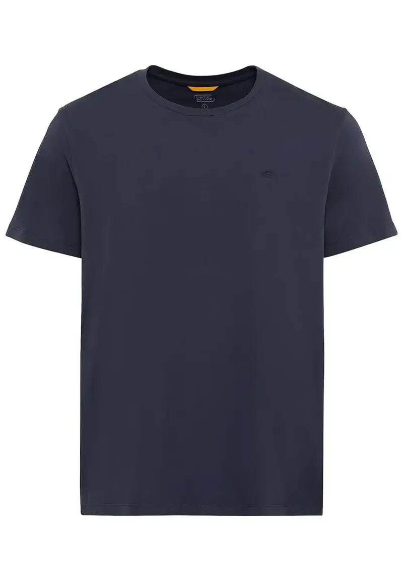ΑΝΔΡΙΚΟ ΚΟΝΤΟΜΑΝΙΚΟ T-SHIRT ΚΑΝΟΝΙΚΗ ΓΡΑΜΜΗ ΣΚΟΥΡΟ ΜΠΛΕ