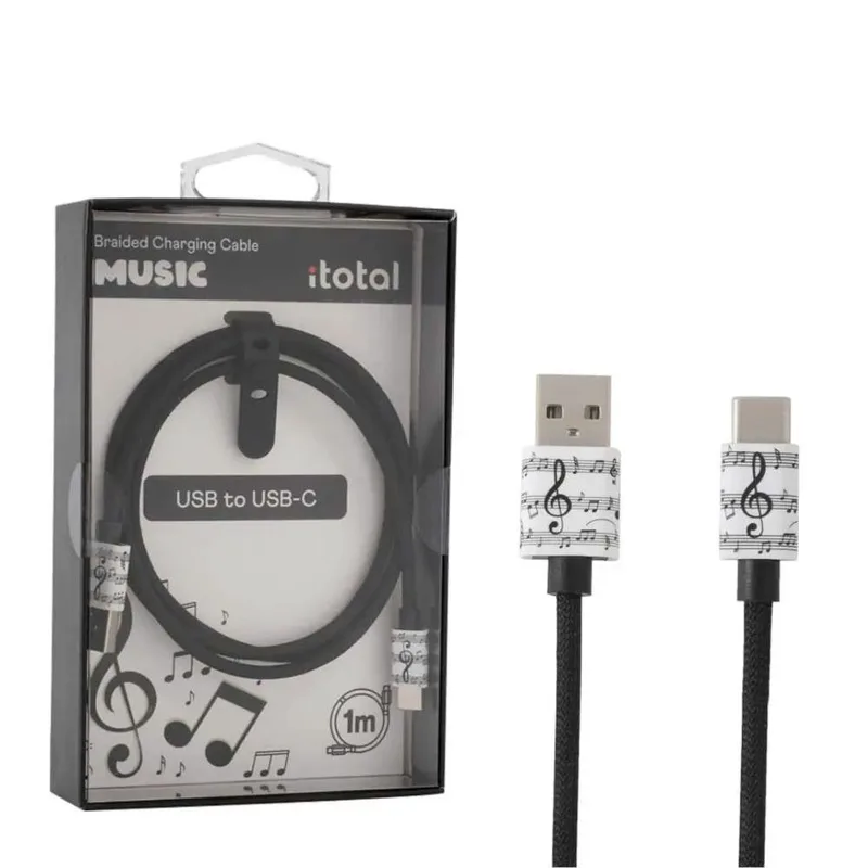 I-Total Καλώδιο Φόρτισης XL2727 Music USB-USB C