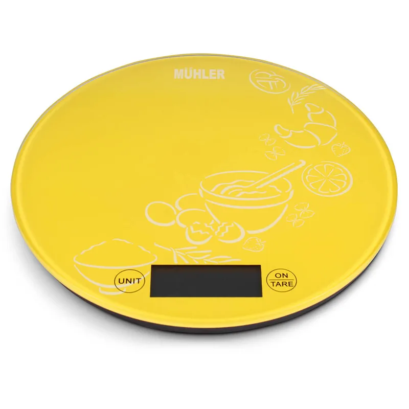 Ψηφιακή Ζυγαριά Κουζίνας 1gr/5kg Yellow-2026R, Muhler