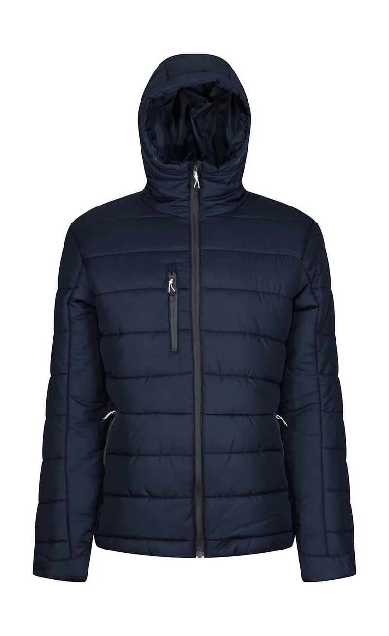 Men’s Navigate Thermal Hooded Jacket Regatta Professional TRA241 Navy/Seal Grey