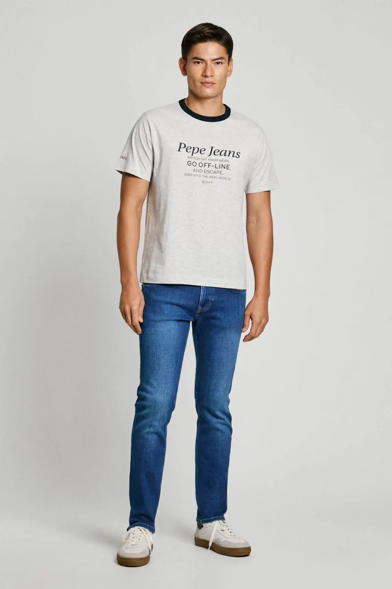 Pepe Jeans ανδρικό τζιν παντελόνι πεντάτσεπο Straight Fit "Cash" (L32) - PM207393HX42 Denim Blue