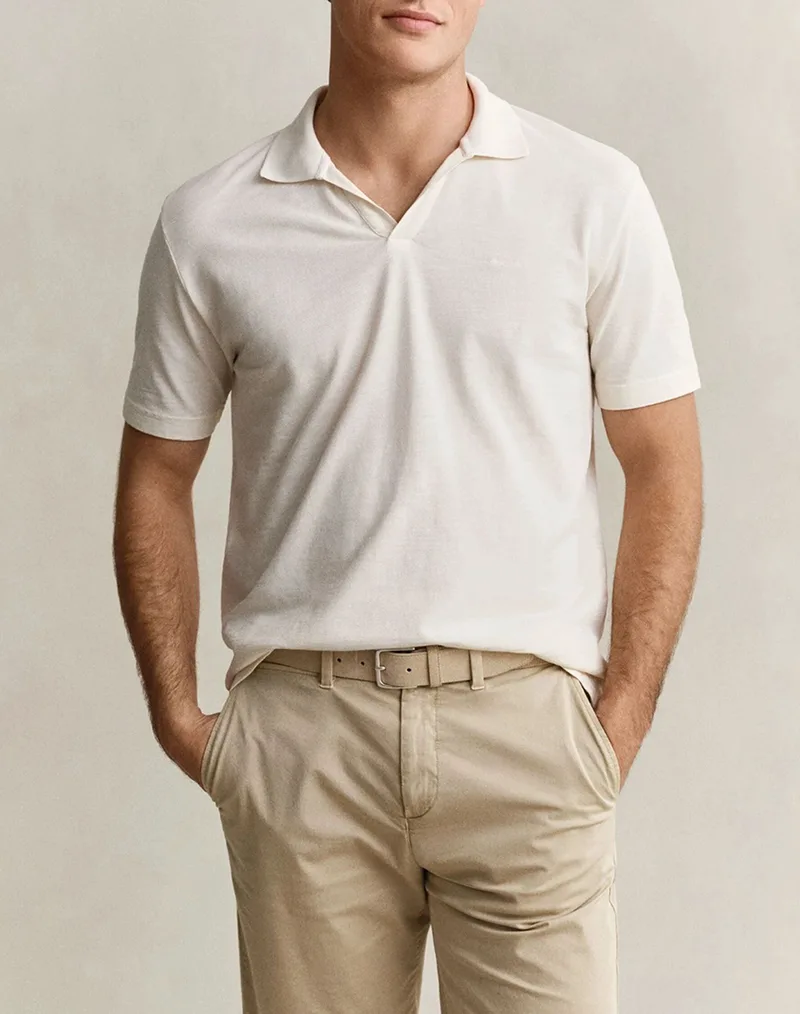 GANT ΜΠΛΟΥΖΑ ΚΜ WASHED SLUB SS POLO 3G2014106-130 Cream