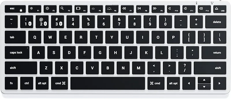 Satechi Slim X1 Bluetooth Backlit Keyboard για Mac - Ασύρματο Bluetooth Πληκτρολόγιο Αλουμινίου με Οπίσθιο Φωτισμό - Αγγλικό US - Silver (ST-BTSX1S)