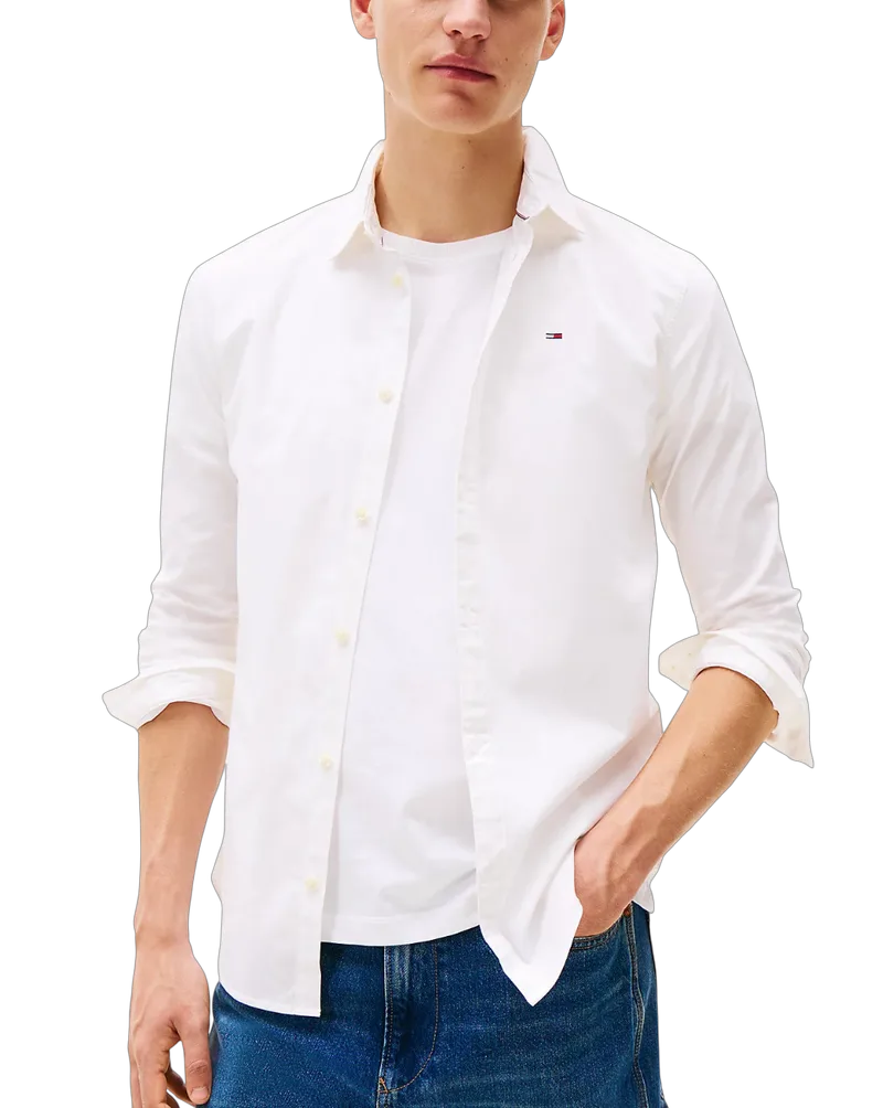 Ανδρικό Πουκάμισο Λευκό Tommy Jeans DM0DM04405-100