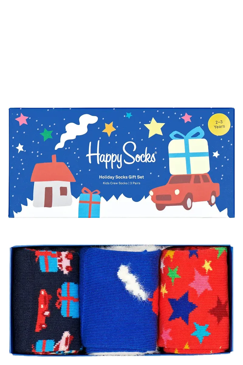 Κάλτσες Happy Socks 3-Pack Holiday Gift Set XKHDY08-0200-1000 Unisex Παιδικό
