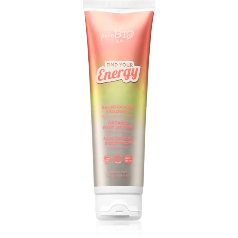 puroBIO Cosmetics For Skin Find Your Energy κρεμώδες τζελ για ντους 150 ml
