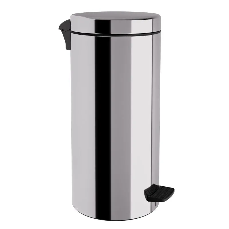 Χαρτοδοχείο 20 Lit, Soft Close - Inox, Pam & Co, Ø25 x H55 (cm), 20310-001