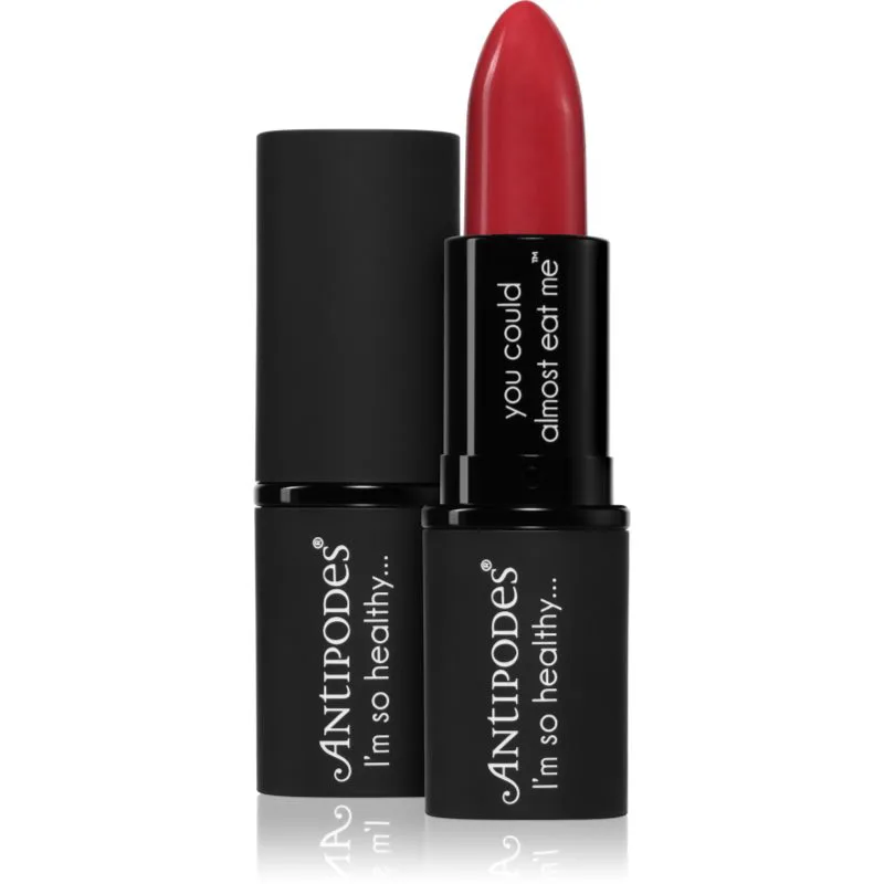 Antipodes Moisture-Boost Natural Lipstick θρεπτικό κραγιόν απόχρωση Remarkably Red 4 γρ