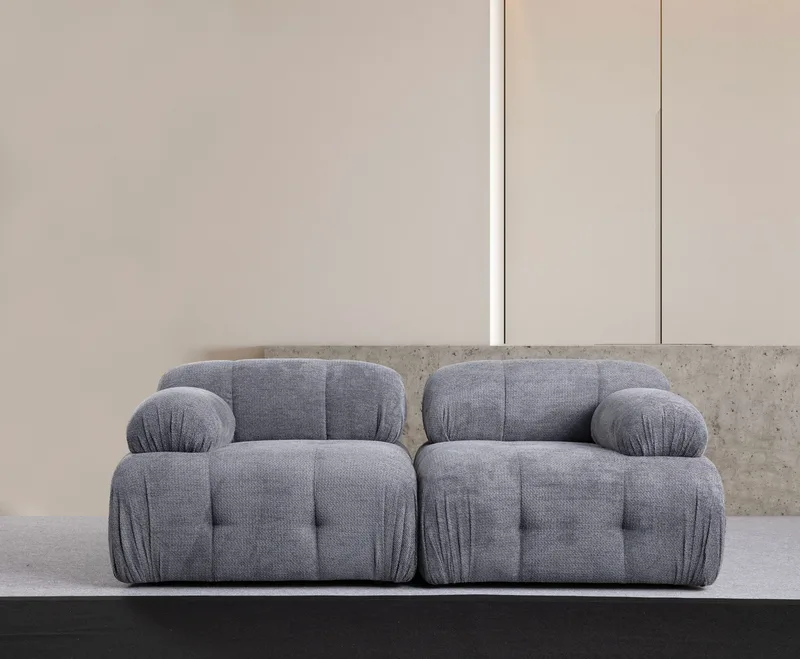 Διθέσιος Καναπές Petite 2 - Grey 560Are1556 (95x75x190)
