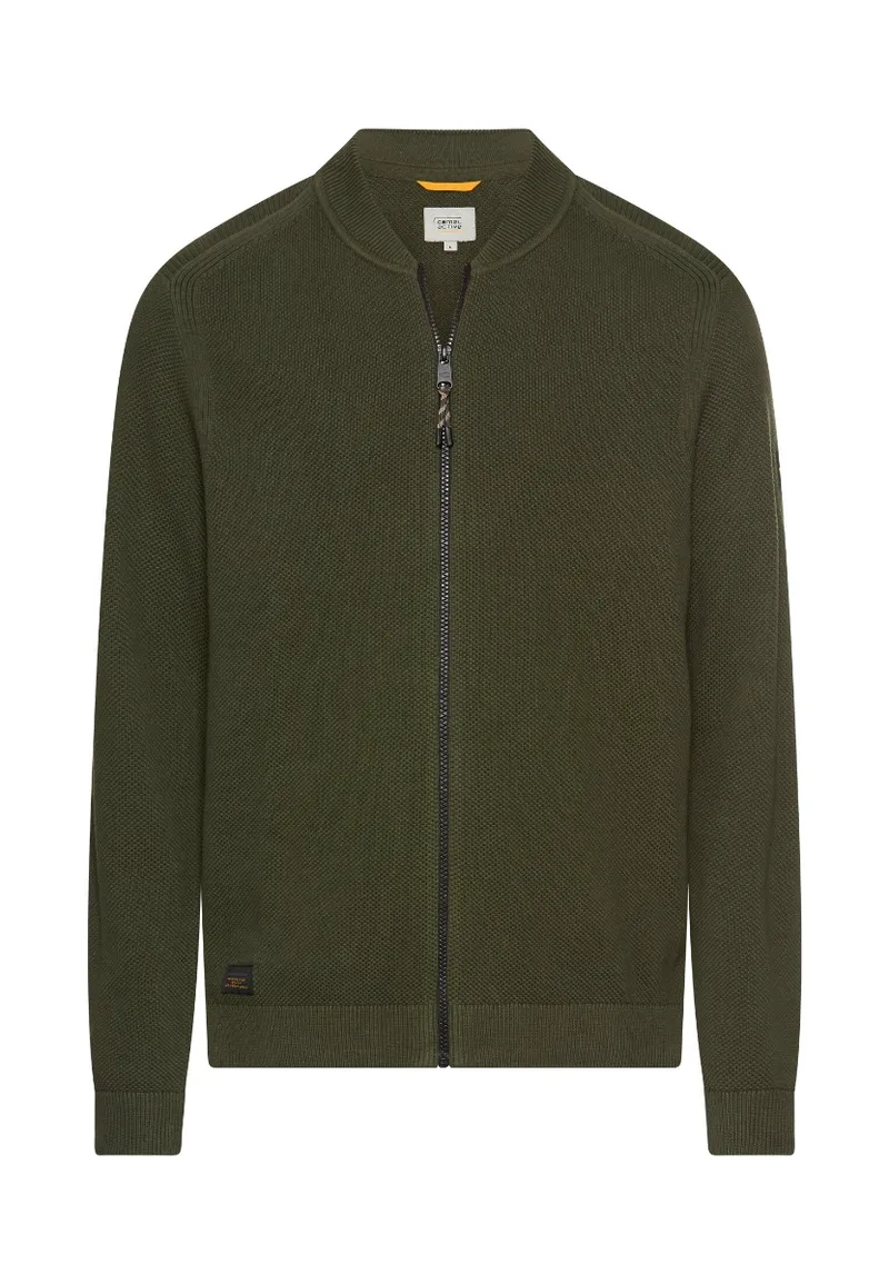 ΑΝΔΡΙΚΗ ΠΛΕΚΤΗ ΖΑΚΕΤΑ CAMEL ACTIVE FULL ZIP ΚΑΝΟΝΙΚΗ ΓΡΑΜΜΗ ΠΡΑΣΙΝΟ
