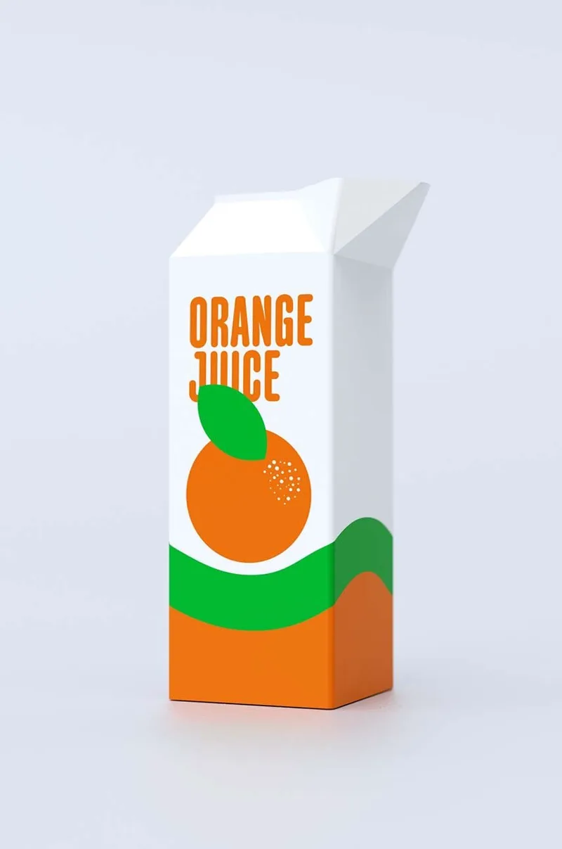 Διακοσμητικό βάζο Fluid Market Πορτοκαλί Juice