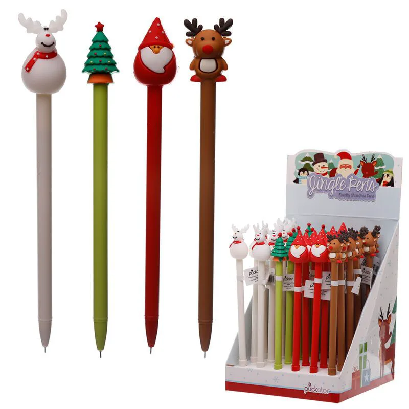 Στιλό Xmas Puckator - Festive Friends (4 σχέδια)