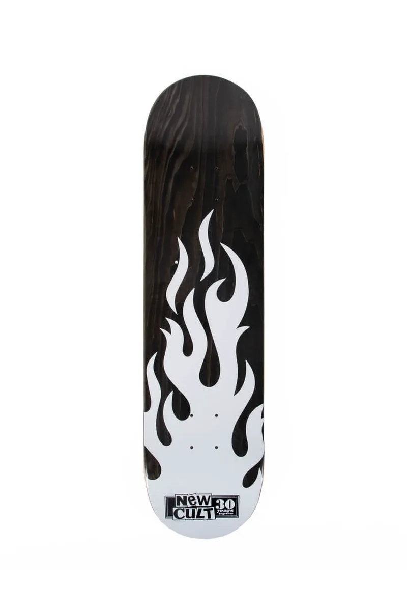 NEW CULT Skate Deck NEW CULT SKATE DECK BLACK FLAME 30 YEARS LOGO - ΜΑΥΡΟ-NC1803010BLK-BLACK