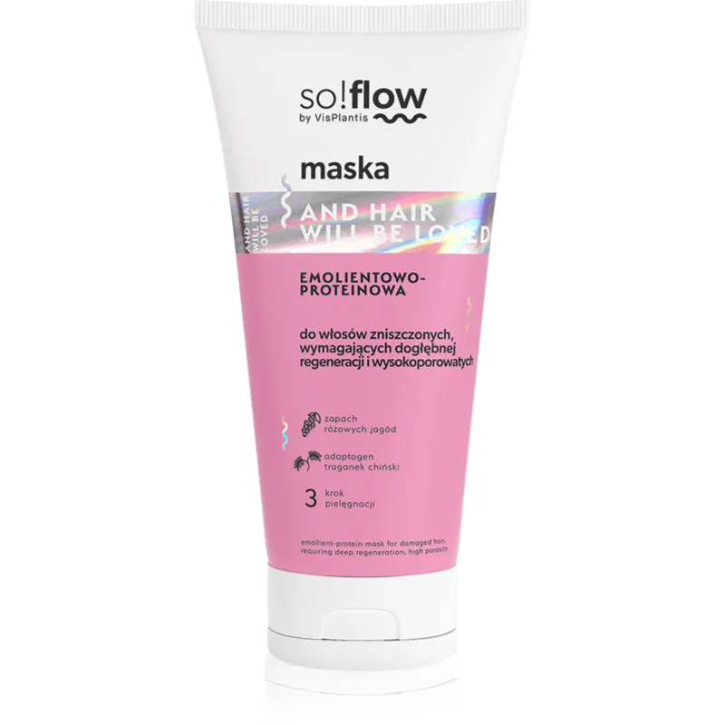 so!flow Damaged Hair Protein-Emollient Mask δυναμωτική μάσκα για κατεστραμμένα μαλλιά 200 ml
