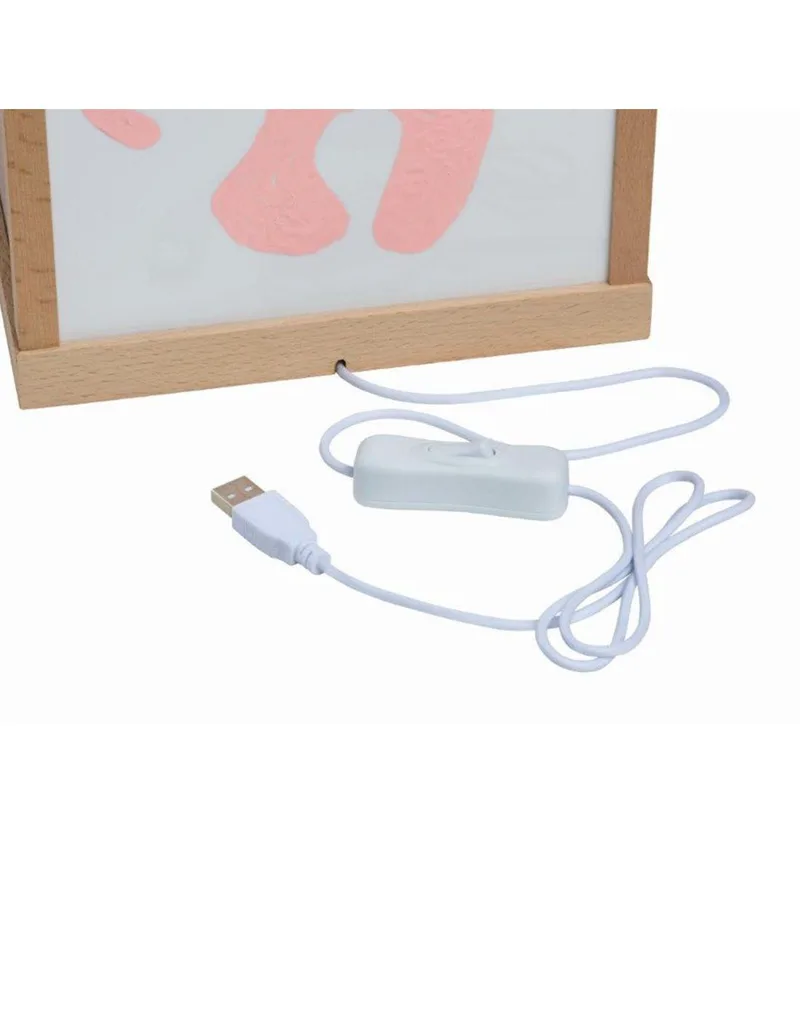 Πορτατίφ Αποτύπωμα Baby Art Family Light Wooden BR75708