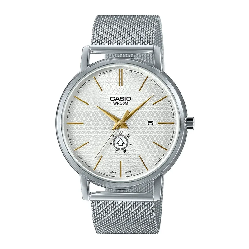 CASIO Collection Silver Stainless Steel Bracelet MTP-B125M-7AVEF