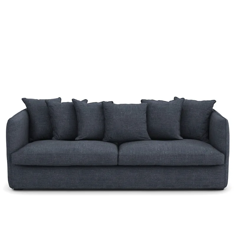 Καναπές από βαμβάκι-λινό Μ95xΠ182xΥ82cm