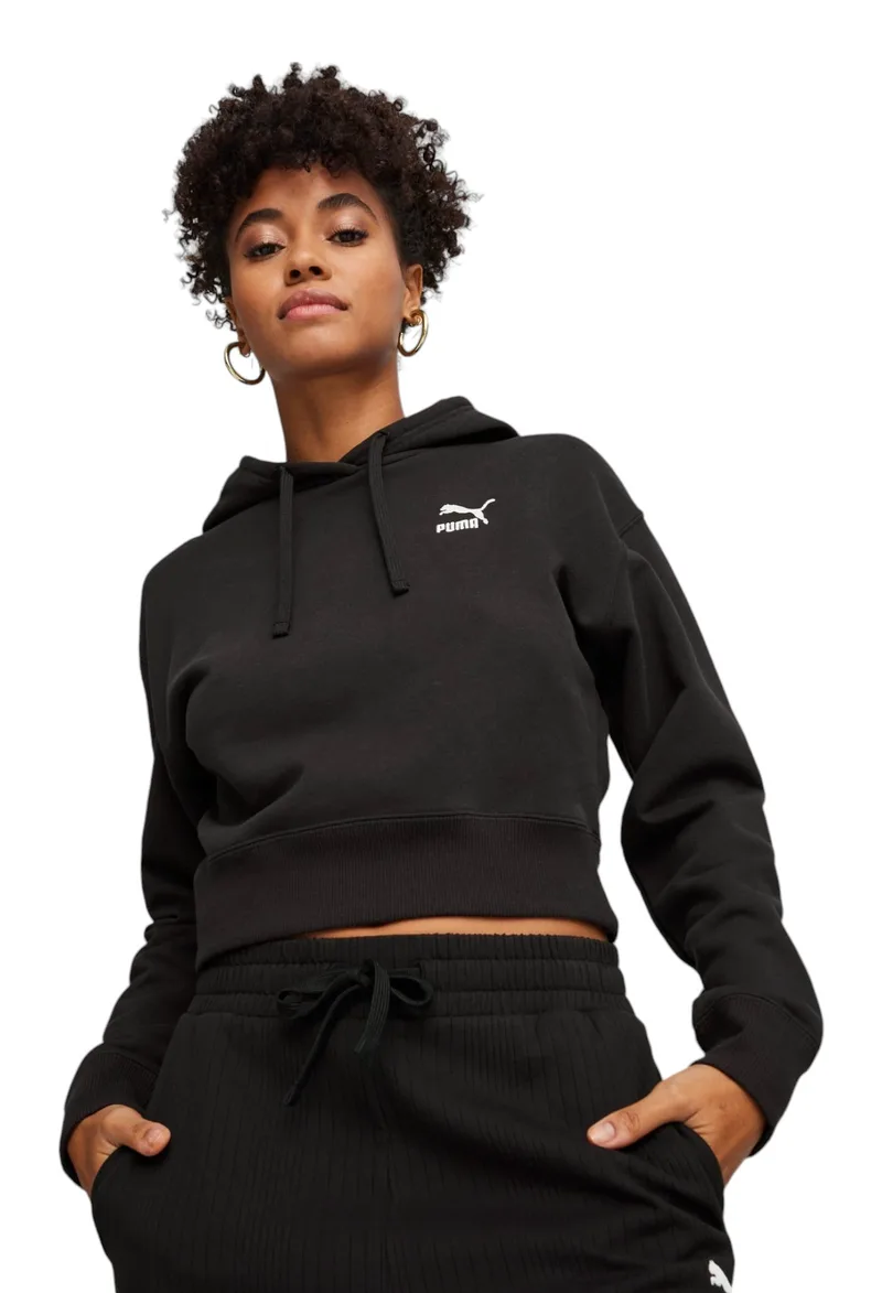 Μπλούζα Μακρυμάνικη Puma Better Classics Cropped Hoodie 624229-01 Γυναικείο