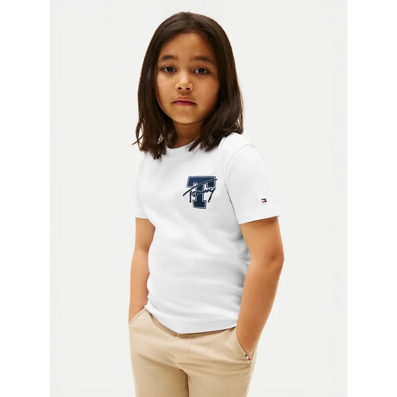 Tommy Hilfiger T-Shirt Varsity Graphic KB0KB09868 Λευκό Regular Fit
