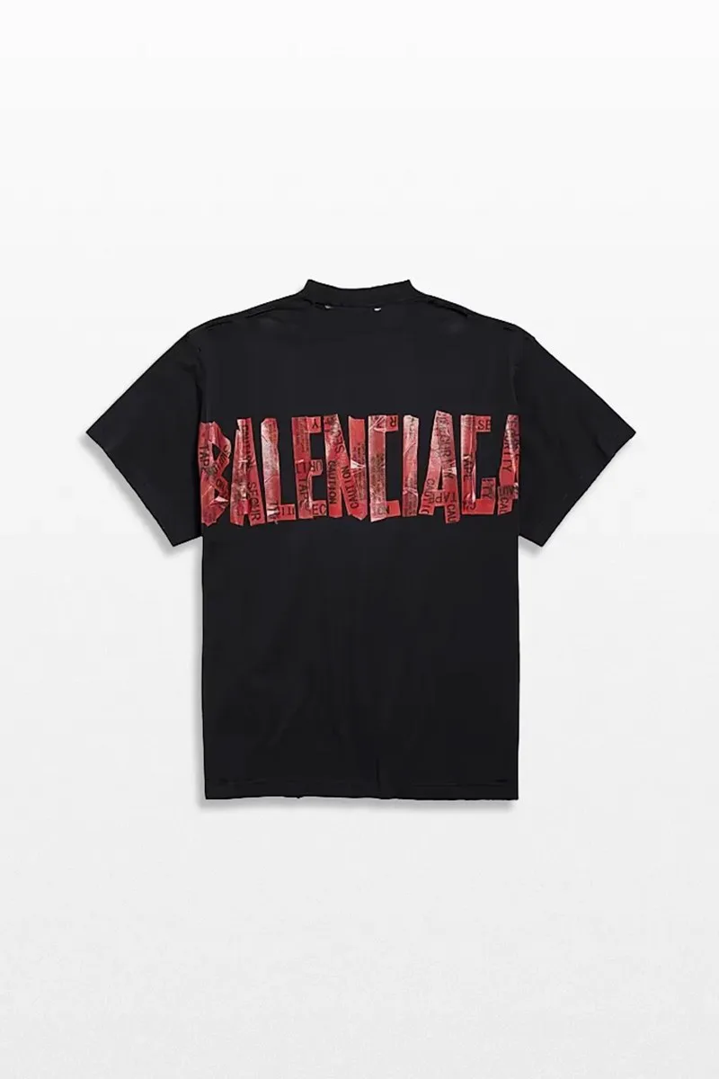 BALENCIAGA Ανδρικό Μαύρο Oversized T-Shirt