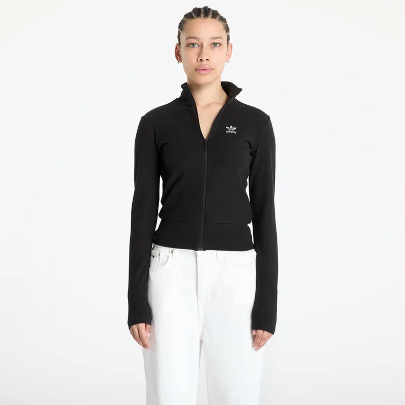 Φούτερ adidas Essentials Rib Full Zip Tracktop Black/ Black L