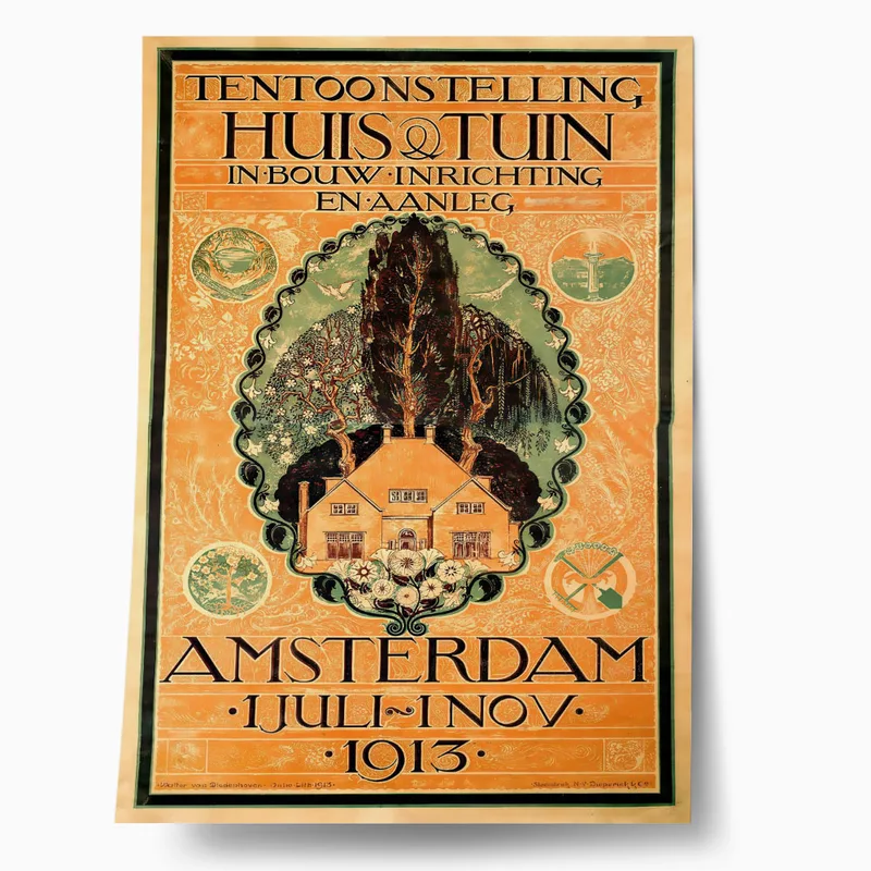 Πόστερ 1913 TENTOONSTELLING HUIS & TUIN