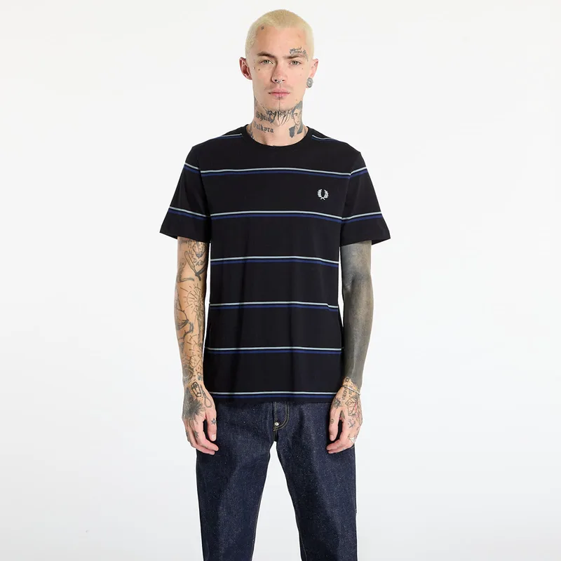 T-shirt FRED PERRY Fine Stripe T-Shirt Black S
