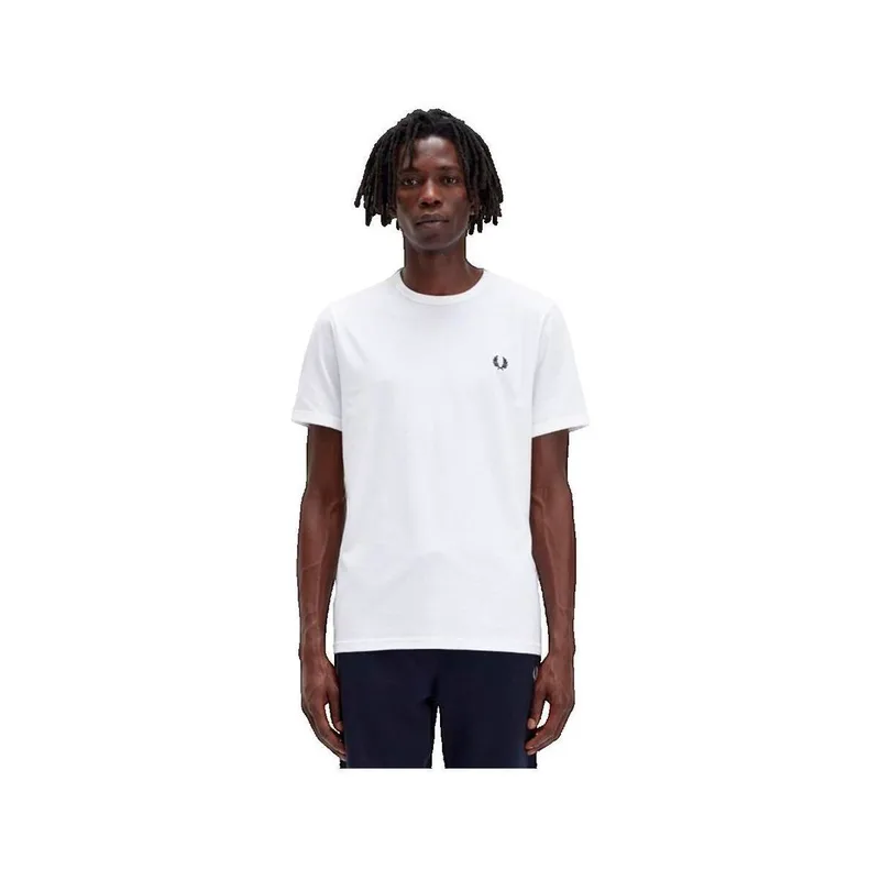 T-shirts & Polos Fred Perry T-shirt Ringer col rond blanc