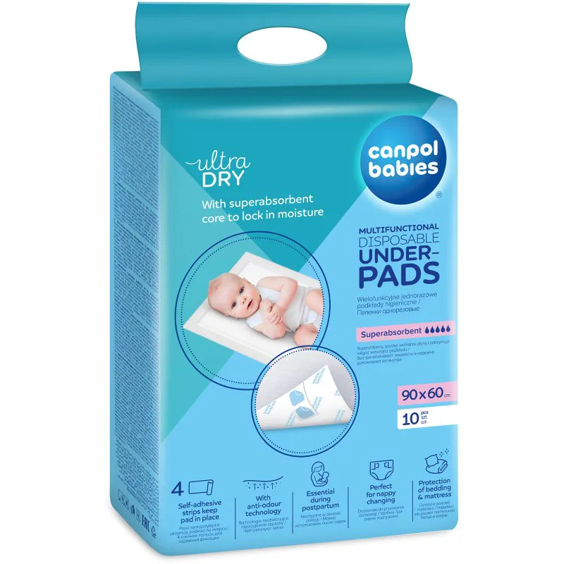 Canpol babies Disposable Underpads σελτεδάκια μιας χρήσης Super Absorbent 10 τμχ