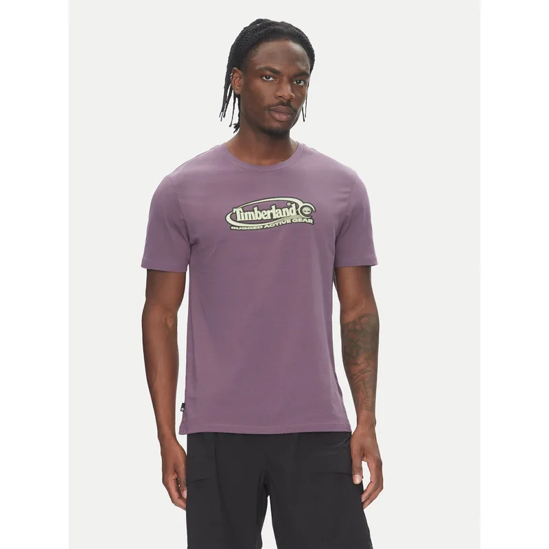 Timberland T-Shirt TB0A6DJY Μωβ Regular Fit