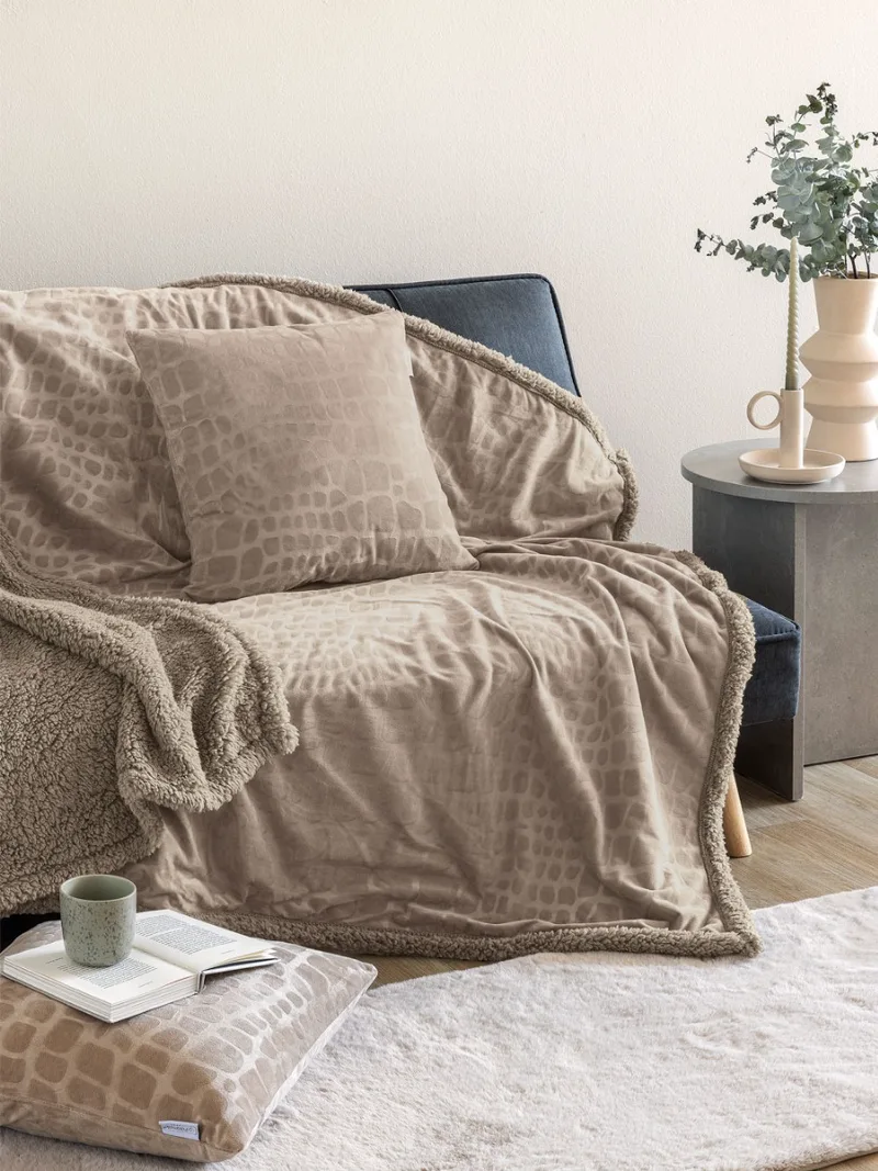 Διακοσμητική Μαξιλαροθήκη Home Décor 45x45 FLO BEIGE - Palamaiki