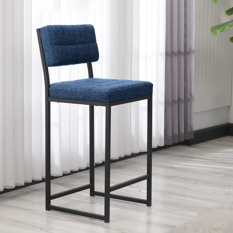Σκαμπό Μπαρ Retro - Navy Blue 225Aln1120 (40x98x40 cm)