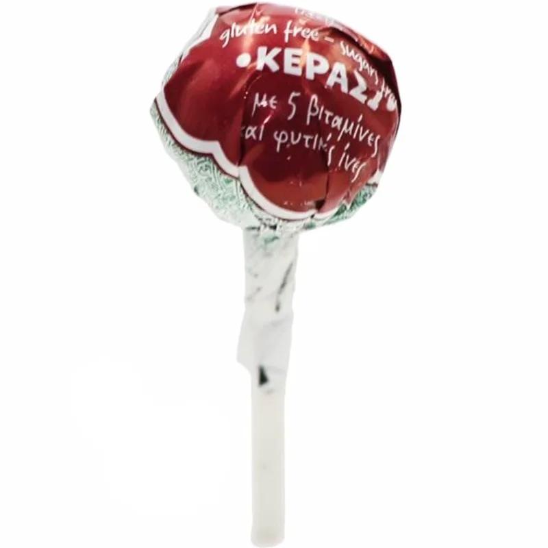 Kaiser Lollipop with Vitamins & Natural Fibers Γλειφιτζούρι με Βιταμίνες & Φυτικές Ίνες με Πλούσια Γεύση 1 Τεμάχιο - Κεράσι