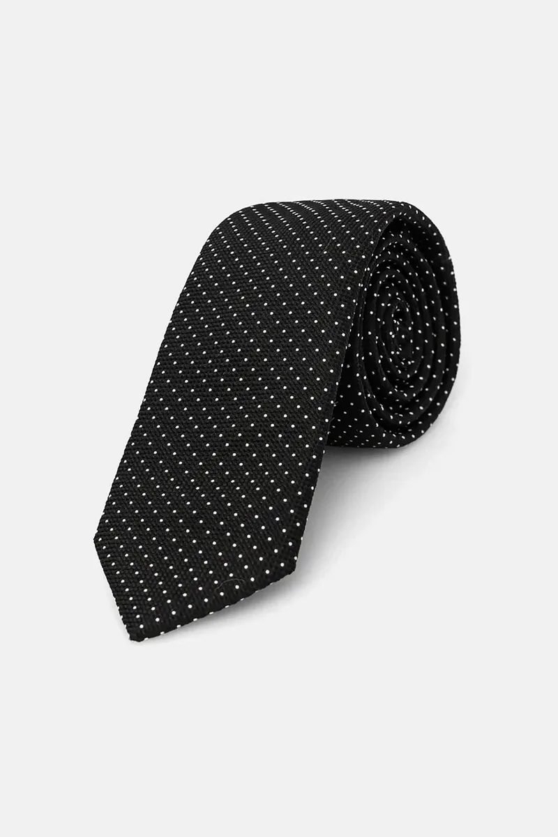 Hugo Boss ανδρική γραβάτα με πουά σχέδιο - 50520645 Μαύρο