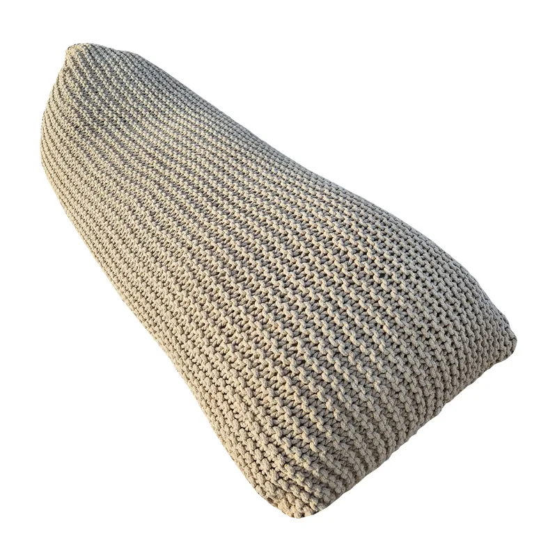 Πουφ Macrame ΚΟΜΒΟΣ με εσωτερικη γέμιση 80x200x45 Μπεζ