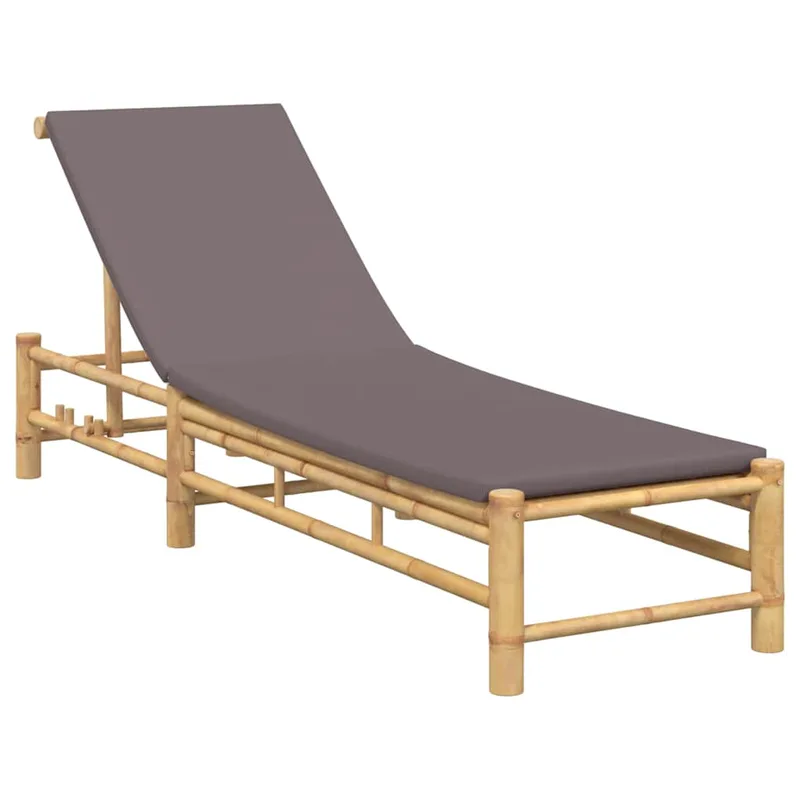 vidaXL Ξαπλώστρα με Μαξιλάρια 55 x 199 x 30 εκ. από Μπαμπού