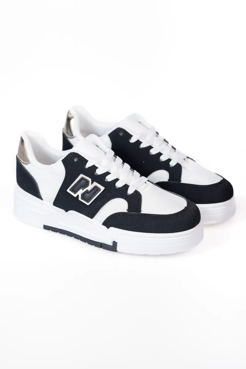 Γυναικεία sneakers - Λευκό-Μαύρο