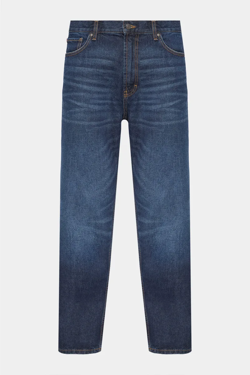 HUGO ΠΑΝΤΕΛΟΝΙ JEANS 838 RELAXED TAPERED FIT ΣΚΟΥΡΟ ΜΠΛΕ