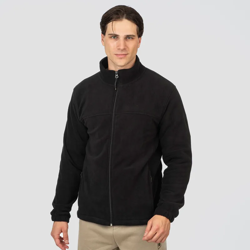 REBASE POLAR FLEECE FULL-ZIP TOP ΜΑΥΡΟ