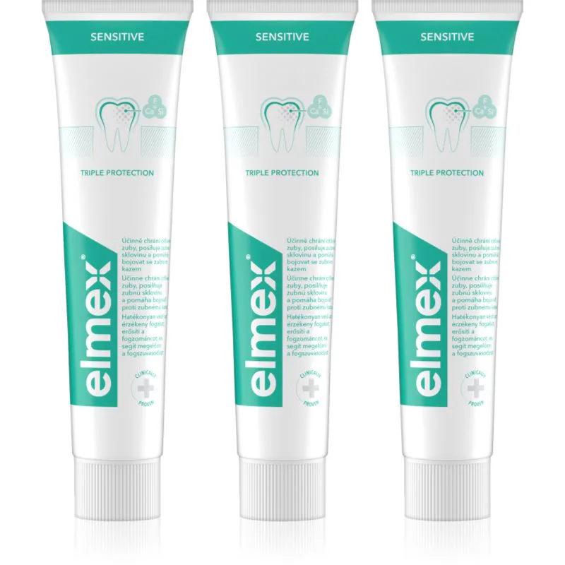 Elmex Sensitive πάστα για ευαίσθητα δόντια 3x75 μλ
